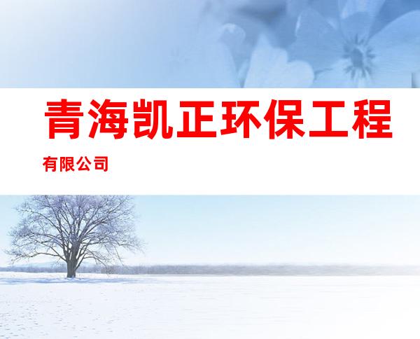 青海凯正环保工程有限公司